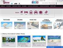Tablet Screenshot of opera-travel.com